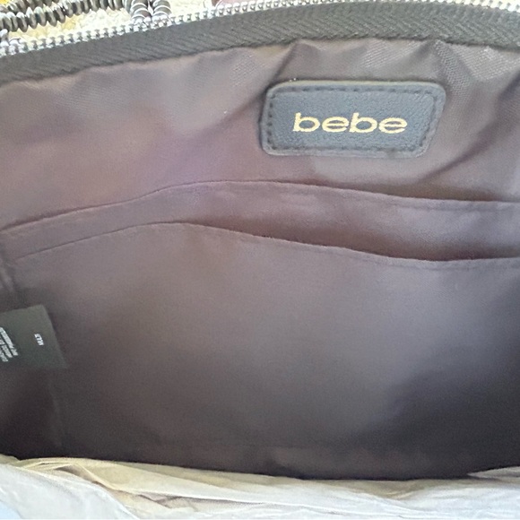 Bebe Black White and yellow Large Wristlet O/S - Picture 9 of 10